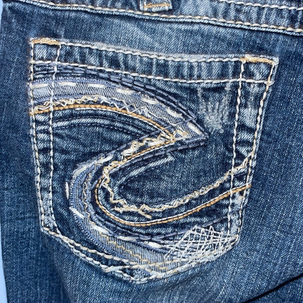 Silver Jeans Blue Twisted Boot Cut Size 30. GG - Picture 6 of 7
